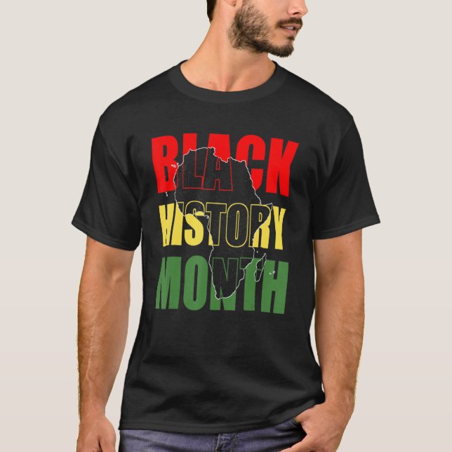 T-shirt Mois de l'histoire des Noirs Afro-Américains Mélan (Devant)