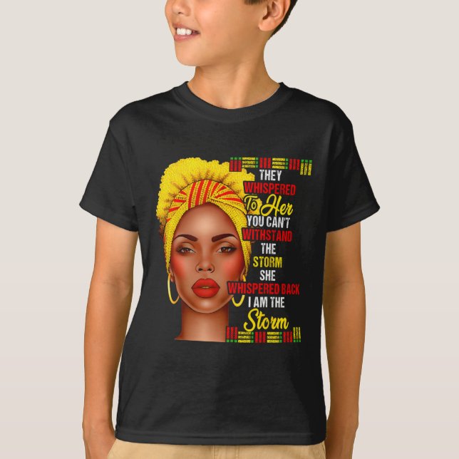 T-shirt Mois de l'histoire des Noirs Afro Femmes Noires Fi (Devant)
