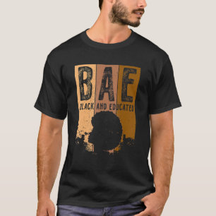 T-shirt Mois de l'histoire des Noirs BAE Noir et instruit