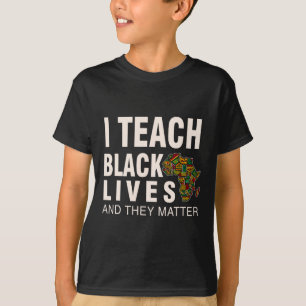 T-shirt Mois de l'histoire des Noirs Blm J'enseigne les vi