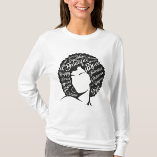 T-shirt Mois de l'histoire des Noirs Cheveux naturels Afro
