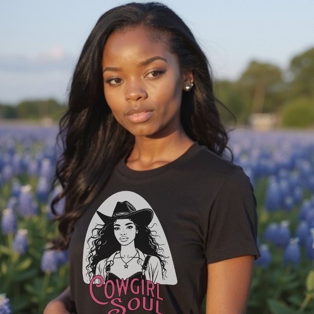 T-shirt Mois de l'histoire des Noirs de l'Âme de fille (Cowgirl Soul Black History Month T-Shirt)