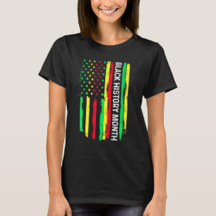 T-shirt Mois de l'histoire des Noirs Drapeau afro-américai