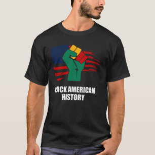 T-shirt Mois de l'histoire des Noirs Drapeau américain
