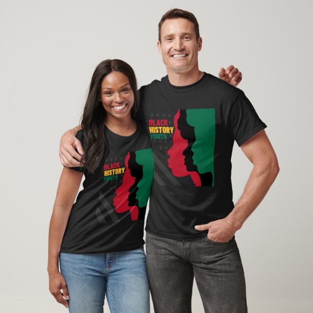 T-shirt Mois de l'histoire des Noirs Drapeau des Afro-Amér (Unisexe)