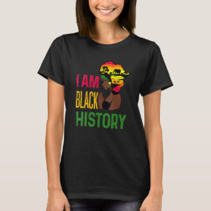 T-shirt Mois de l'histoire des Noirs Femme africaine Je su