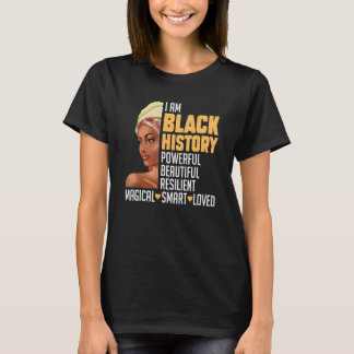 T-shirt Mois de l'histoire des Noirs Femme Fille Mélanine