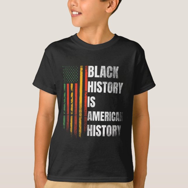 T-shirt Mois de l'histoire des Noirs Femmes drapeau afro-a (Devant)