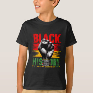 T-shirt Mois de l'histoire des Noirs Femmes Hommes Brisant