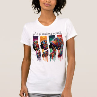 T-shirt Mois de l'histoire des Noirs Femmes Identité afric