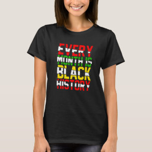 T-shirt Mois de l'histoire des Noirs Fier Melanine noire a
