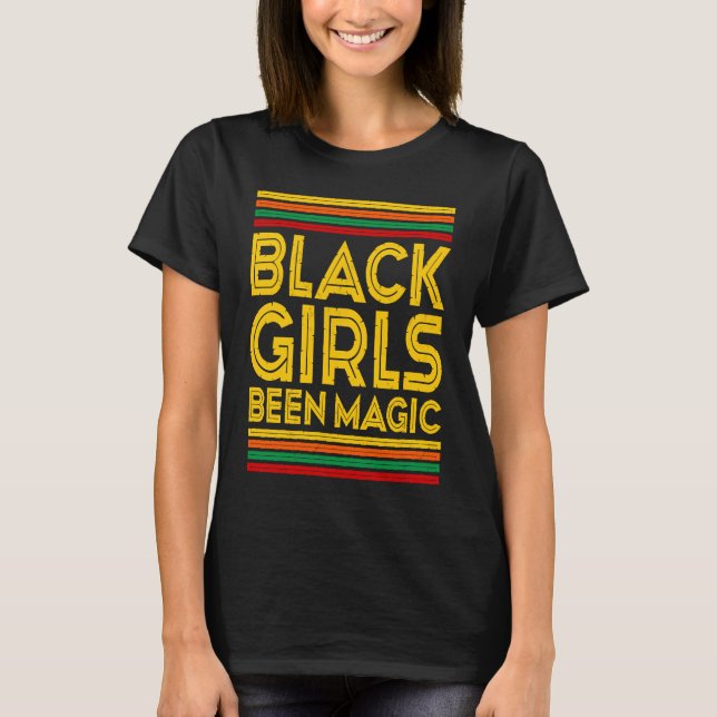 T-shirt Mois de l'histoire des noirs Filles noires Été mag (Devant)