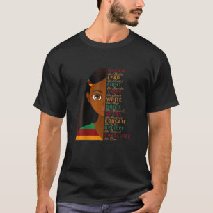 T-shirt Mois de l'histoire des noirs Filles noires Fierté 