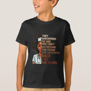 T-shirt Mois de l'histoire des Noirs Infirmière fière noir