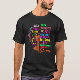 T-shirt Mois de l'histoire des Noirs Je suis la femme afri