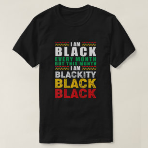 T-shirt Mois de l'histoire des Noirs Je suis noir chaque m