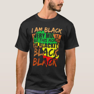 T-shirt Mois de l'histoire des Noirs Je suis noir chaque m