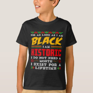 T-shirt Mois de l'histoire des Noirs Je suis noir historiq