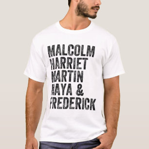 T-shirt Mois de l'histoire des Noirs Malcolm Harriet Marti