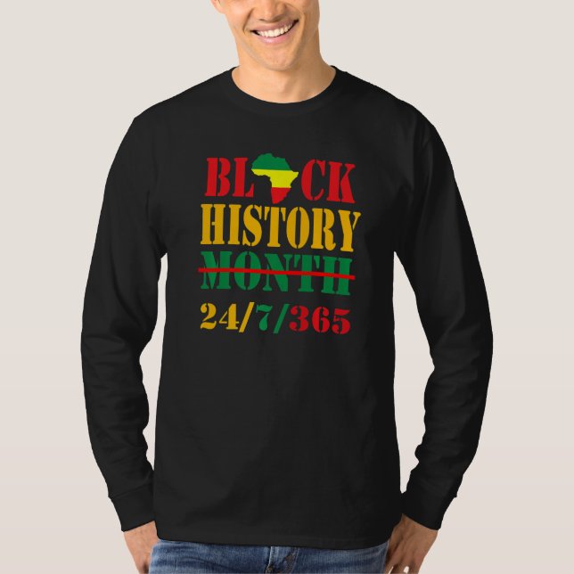 T-shirt Mois de l'histoire des Noirs Mois de l'histoire de (Devant)