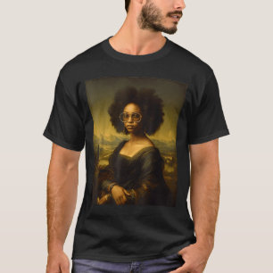 T-shirt Mois de l'histoire des Noirs Mona Lisa afro-améric