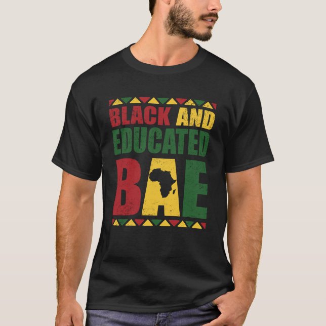 T-shirt Mois de l'histoire des Noirs noirs et instruits Am (Devant)