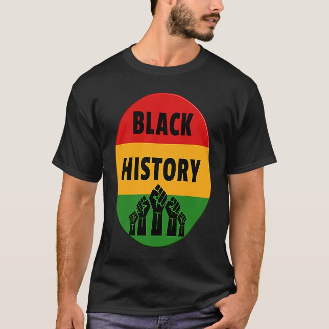 T-shirt Mois de l'histoire des Noirs  Power Fist Group (Devant)