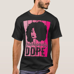 T-shirt Mois de l'histoire des Noirs Rose sans excuses Dro