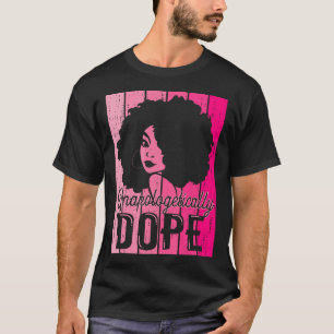 T-shirt Mois de l'histoire des Noirs rose sans excuses Dro