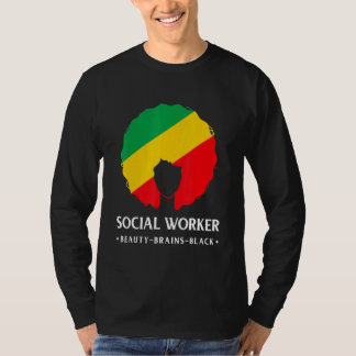 T-shirt Mois de l'histoire des Noirs Travailleur social Af