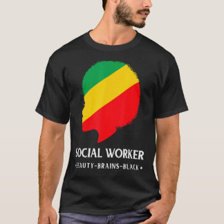 T-shirt Mois de l'histoire des Noirs Travailleur social Af