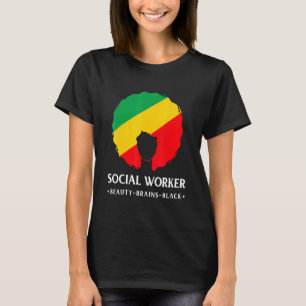 T-shirt Mois de l'histoire des Noirs Travailleur social Af