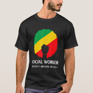 T-shirt Mois de l'histoire des Noirs Travailleur social Af
