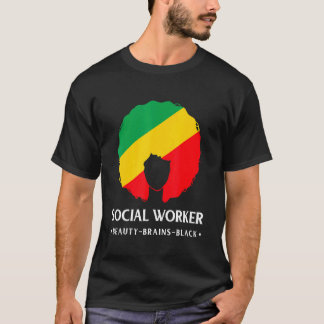 T-shirt Mois de l'histoire des Noirs Travailleur social Af