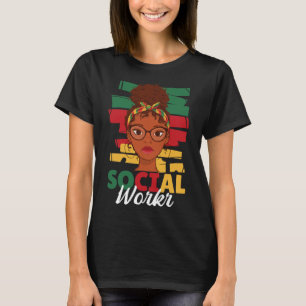 T-shirt Mois de l'histoire des Noirs Travailleur social Tr
