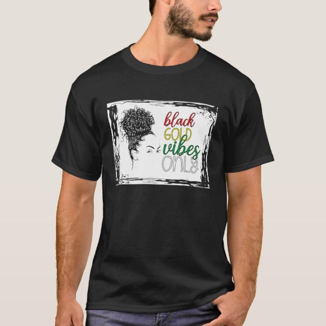 T-shirt Mois de l'histoire des Noirs Vibes Noires Uniqueme (Devant)
