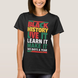 T-shirt Mois de l'Histoire Noire 2025 Live It Apprenez It