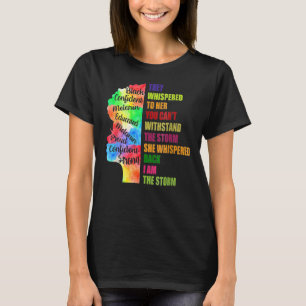 T-shirt Mois De L'Histoire Noire Africaine Femme Afro Je S