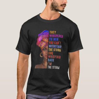T-shirt Mois De L'Histoire Noire Africaine Femme Afro Je S