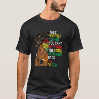 T-shirt Mois De L'Histoire Noire Africaine Femme Afro Je S