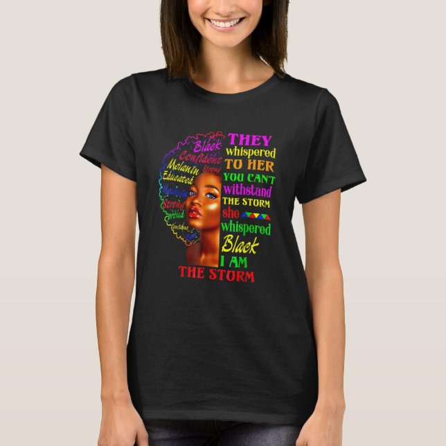 T-shirt Mois De L'Histoire Noire Africaine Femme Afro Je S (Devant)