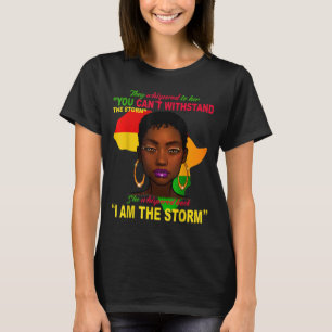 T-shirt Mois De L'Histoire Noire Africaine Femme Afro Je S