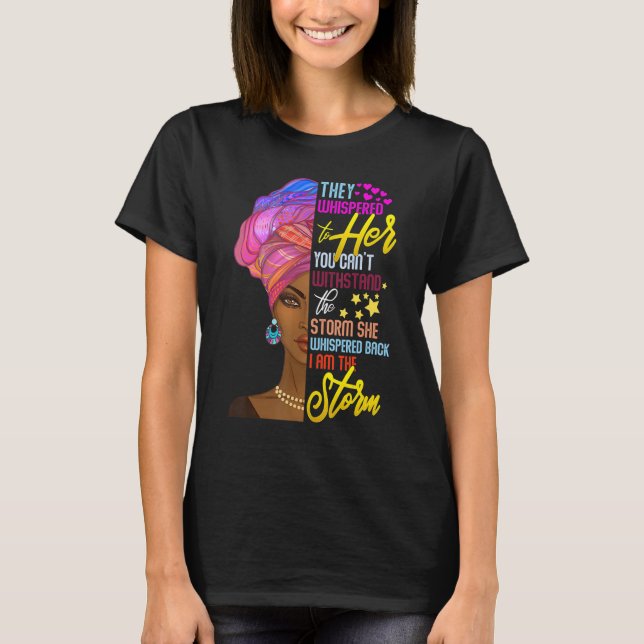 T-shirt Mois de l'Histoire Noire Africaine Femme Fille Afr (Devant)
