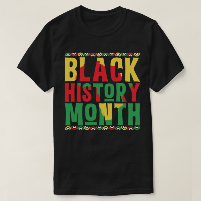 T-shirt Mois de l'histoire noire audacieuse et fière (Design devant)
