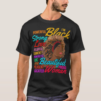 T-shirt Mois de l'histoire noire des femmes afro-américain