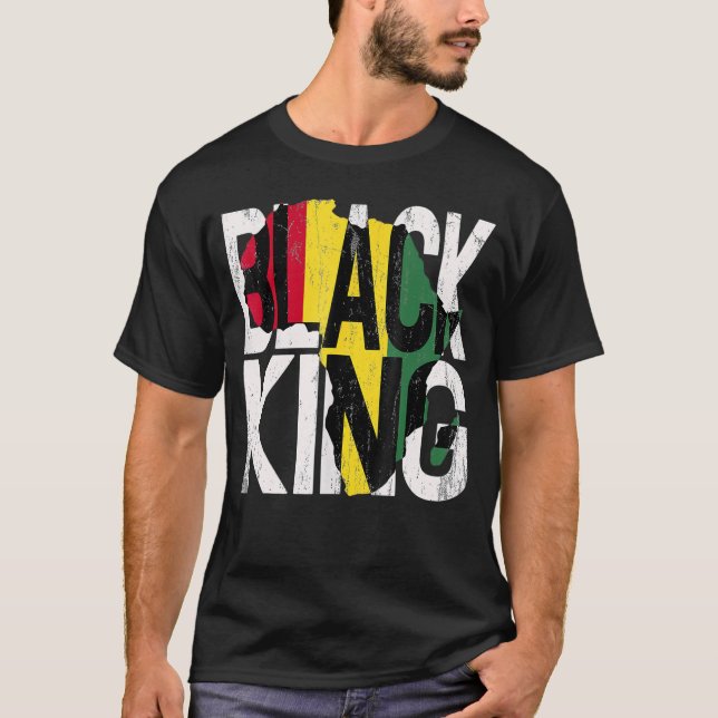 T-shirt Mois de l'histoire noire du roi Noir Pr africain-a (Devant)