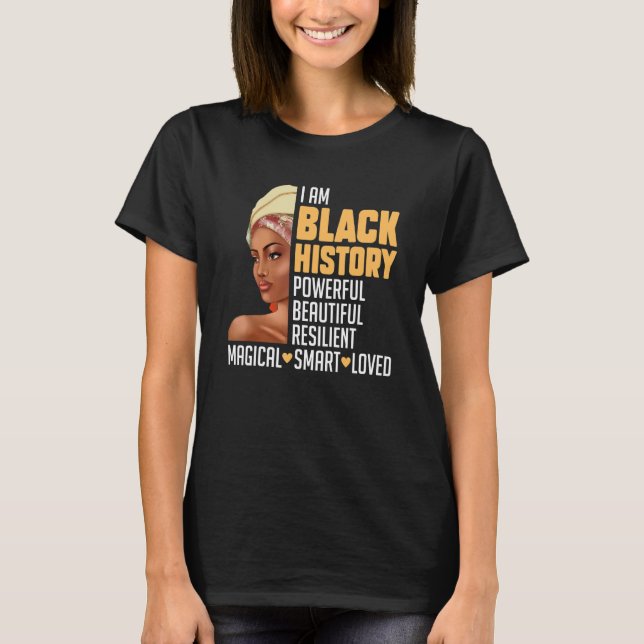 T-shirt Mois de l'Histoire Noire Femme Fille Melanin Equ A (Devant)