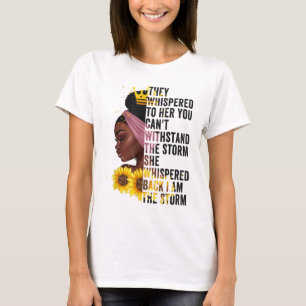 T-shirt Mois De L'Histoire Noire Femmes Africaines Afro Je