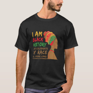 T-shirt Mois de l'Histoire Noire Femmes Afro Art Africain