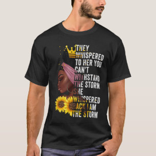 T-shirt Mois de l'Histoire Noire Fille Africaine Femme Afr